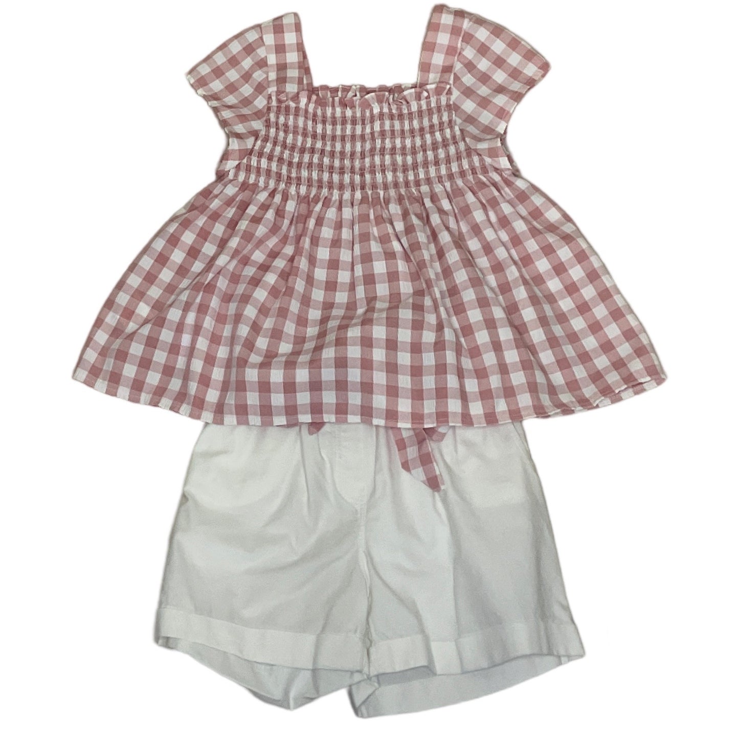 Set Coco Acqua Short+Blusa Cuadros 
Blanco-Talla 10