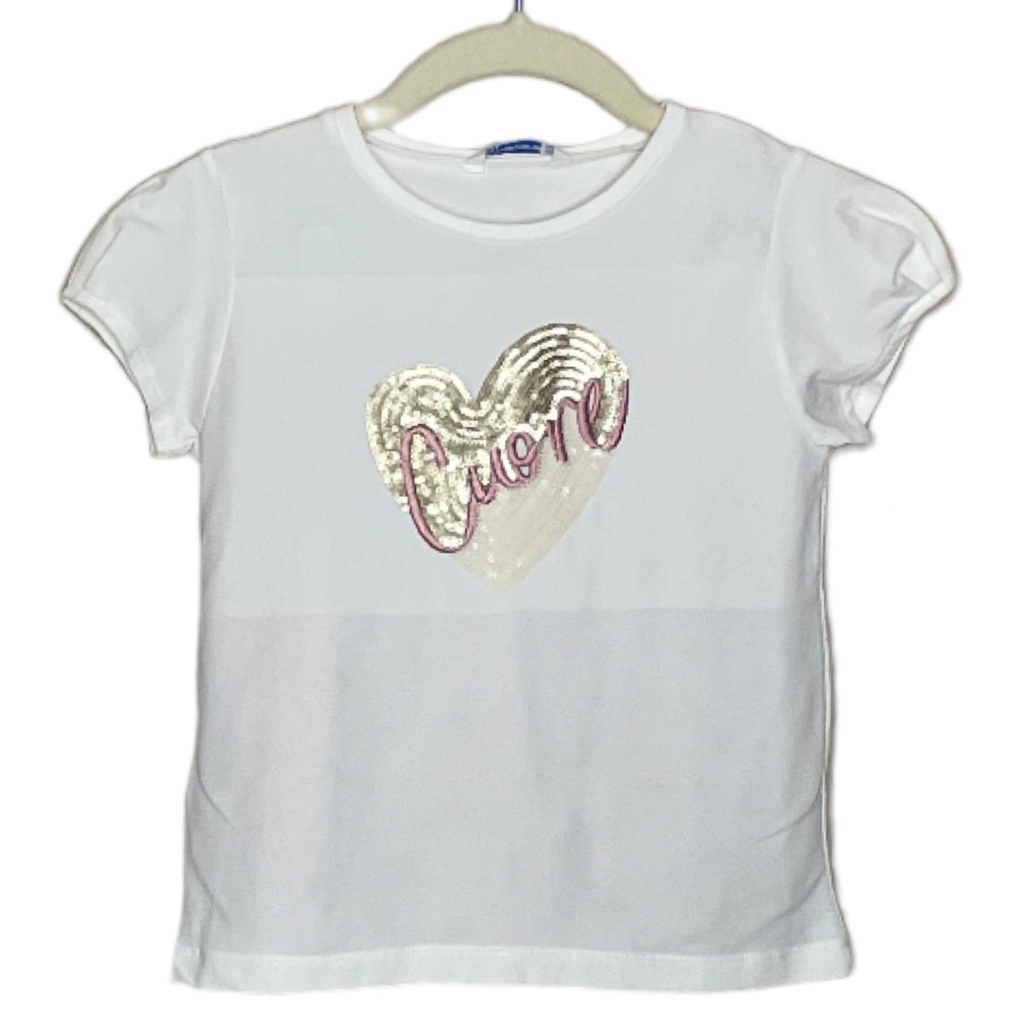 Set Mayoral Falda Blusa Corazon Rosado-Talla 6