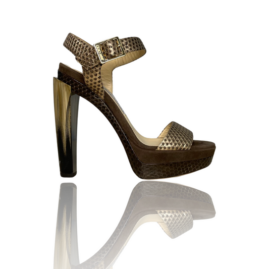 Calzado Jimmy Choo Sandalia Hells Dorado-Talla 38