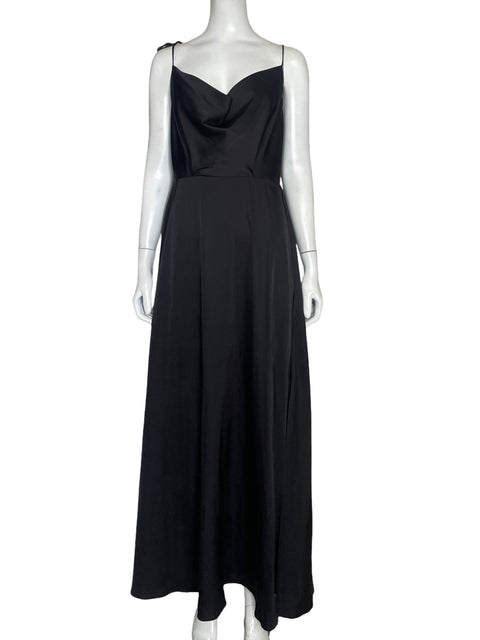 Vestido Arial12 Satinado Negro - Talla 8