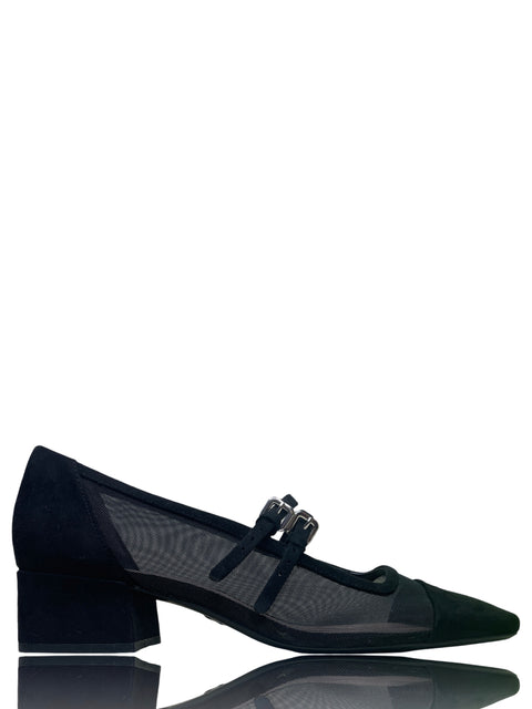 Calzado Zara Mary Jane Tacon Negro-Talla 39