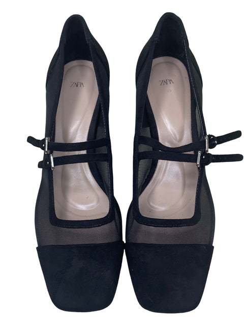 Calzado Zara Mary Jane Tacon Negro-Talla 39