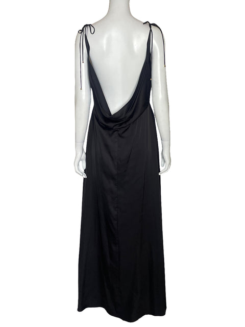 Vestido Arial12 Satinado Negro - Talla 8