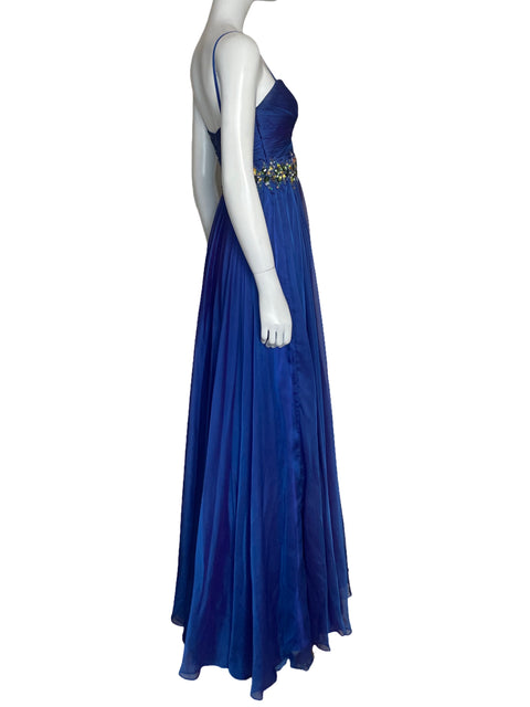 Vestido Dave & Johnny Drapeado Azul - Talla 3/4