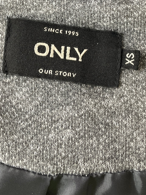 Gabardina Only Doble Cierre Gris-Talla XS