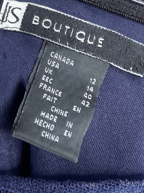Vestido JS Boutique Encaje Azul - Talla 12