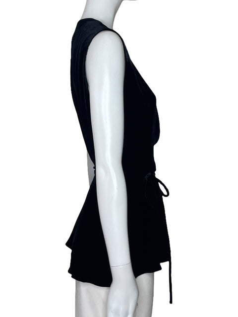 Blusa Polo Ralph Lauren Cruzado Velvet Negro-Talla 2