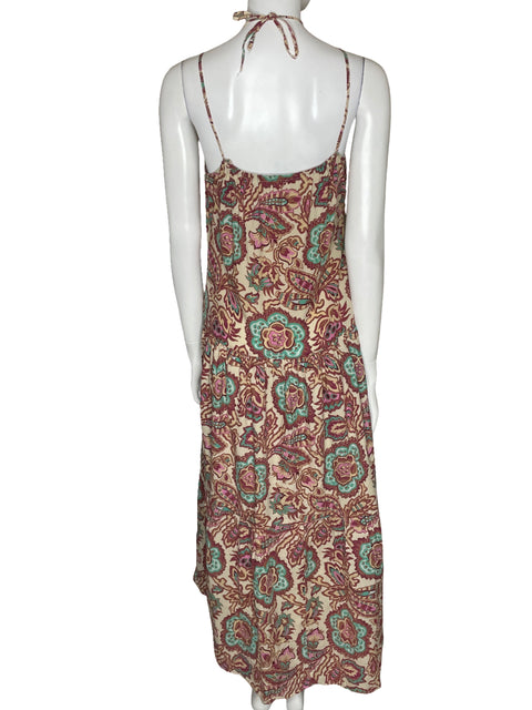 Vestido Zara Print Tirantes Beige-Talla XS-S