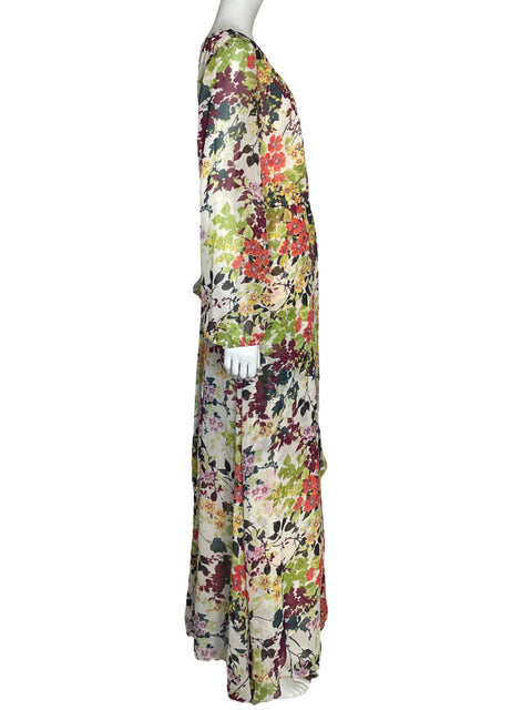 Vestido I.N.C International Concepts Maxi Flores Blanco - Talla 10