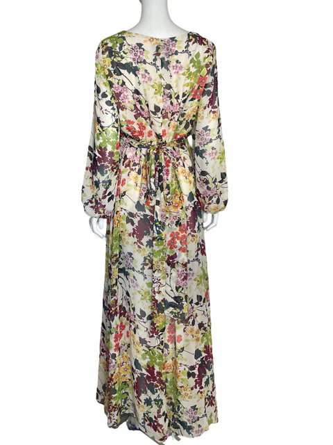 Vestido I.N.C International Concepts Maxi Flores Blanco - Talla 10