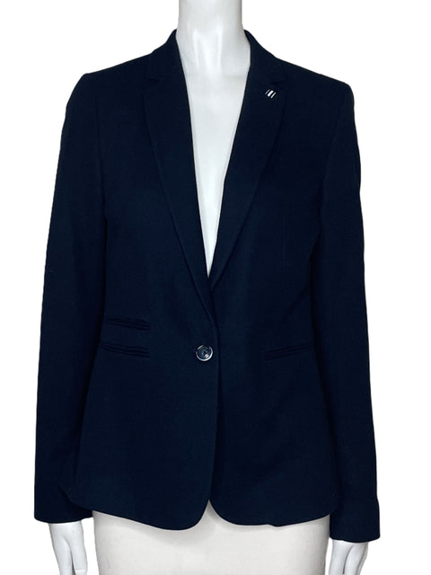 Blazer Massimo Dutti Punto Boton Azul-Talla 8