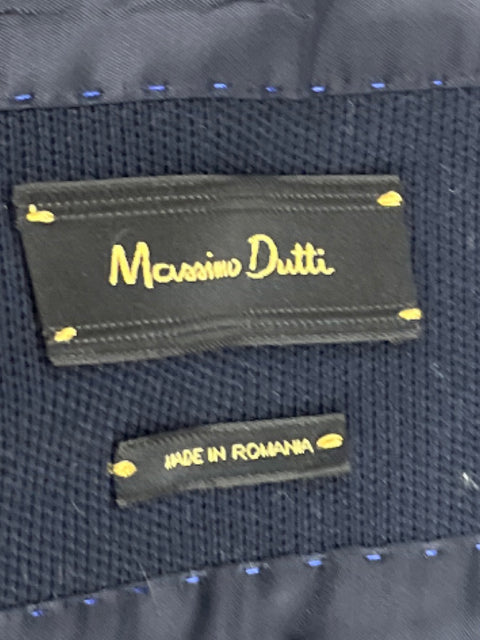 Blazer Massimo Dutti Punto Boton Azul-Talla 8