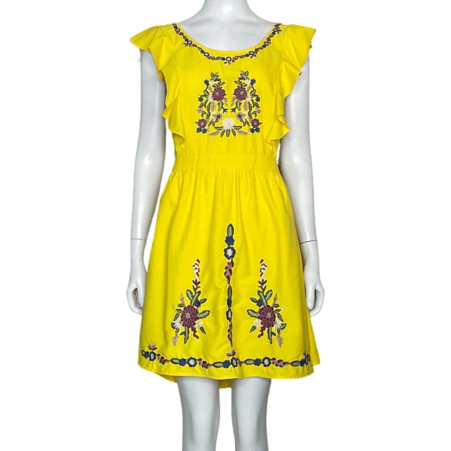 Romper Lulumari Bordado Floral Amarillo-Talla L