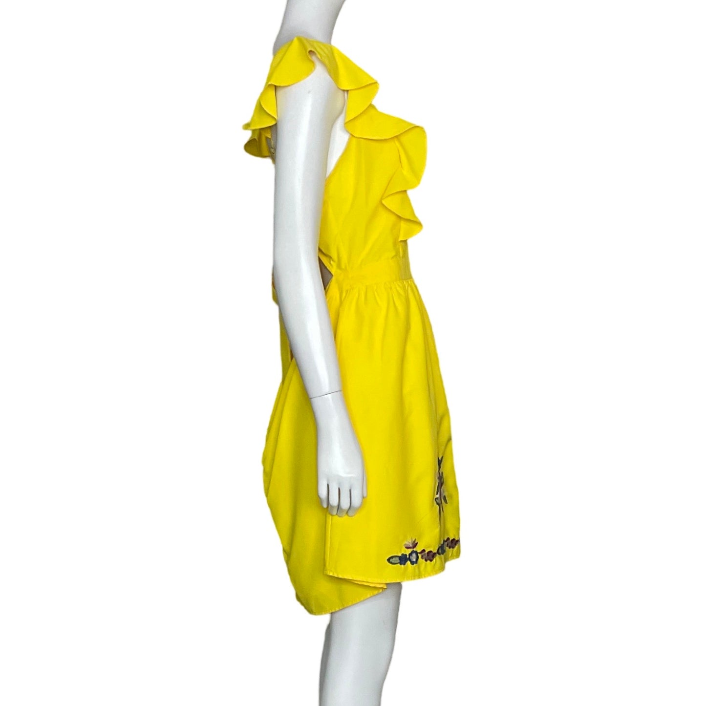 Romper Lulumari Bordado Floral Amarillo-Talla L
