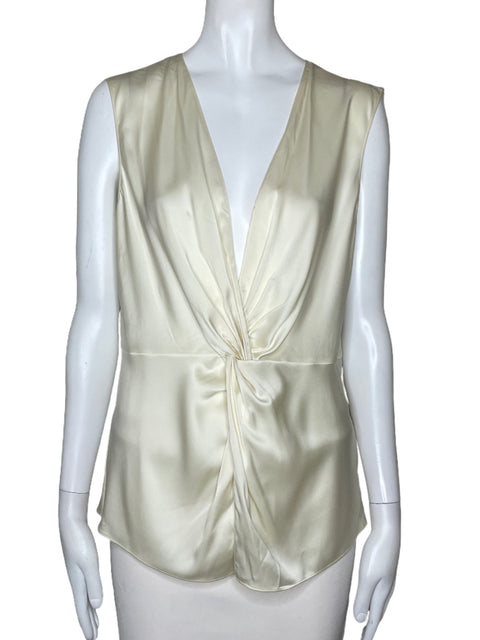 Blusa Theory Nudo Sin Mangas Beige-Talla 8