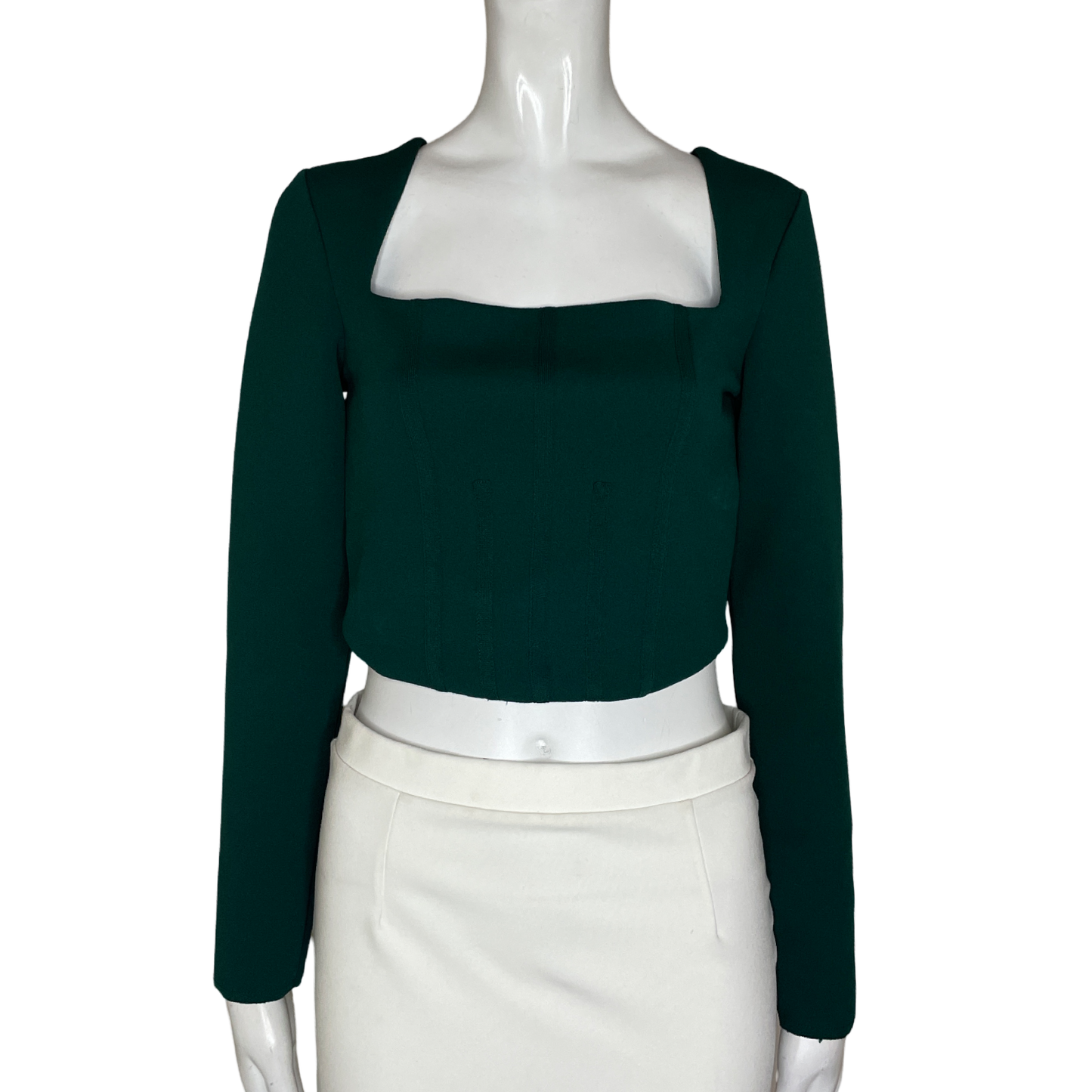 Blusa ZARA CutOut Mangas Larga Verde - Talla S