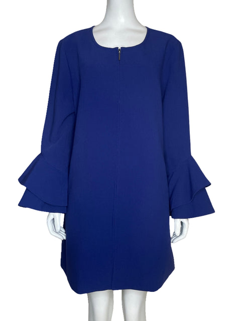 Vestido Alfani Mangas Larga Azul - Talla L