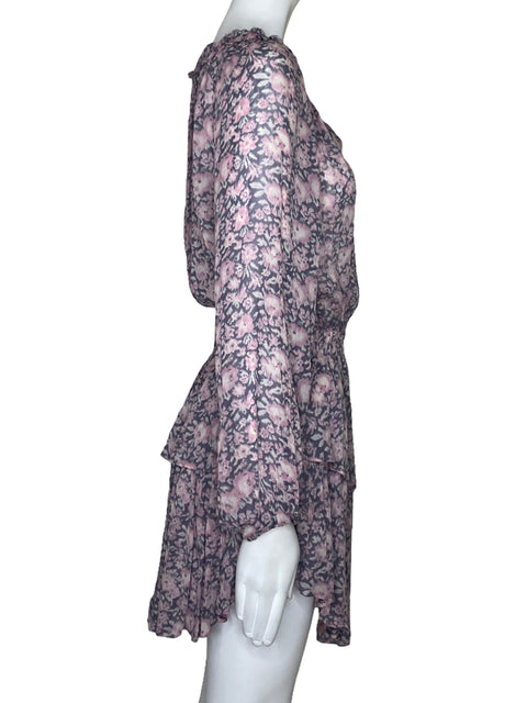 Vestido Love Shack Fancy Vuelo Rosado-Talla S