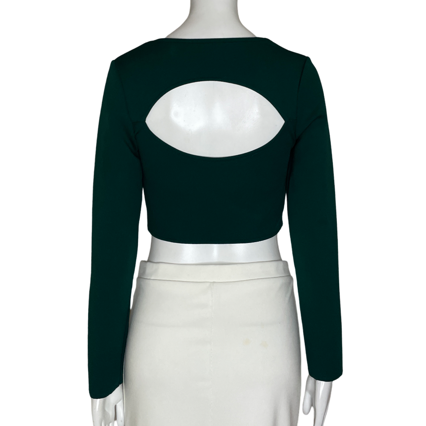 Blusa ZARA CutOut Mangas Larga Verde - Talla S