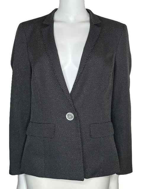 Blazer Kasper Estampado Negro-Talla 8