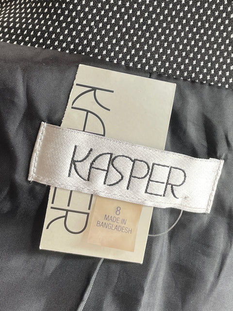 Blazer Kasper Estampado Negro-Talla 8