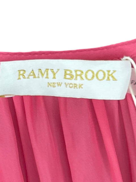 Vestido Ramy Brook Troquelado Bordado Rosado-Talla XS