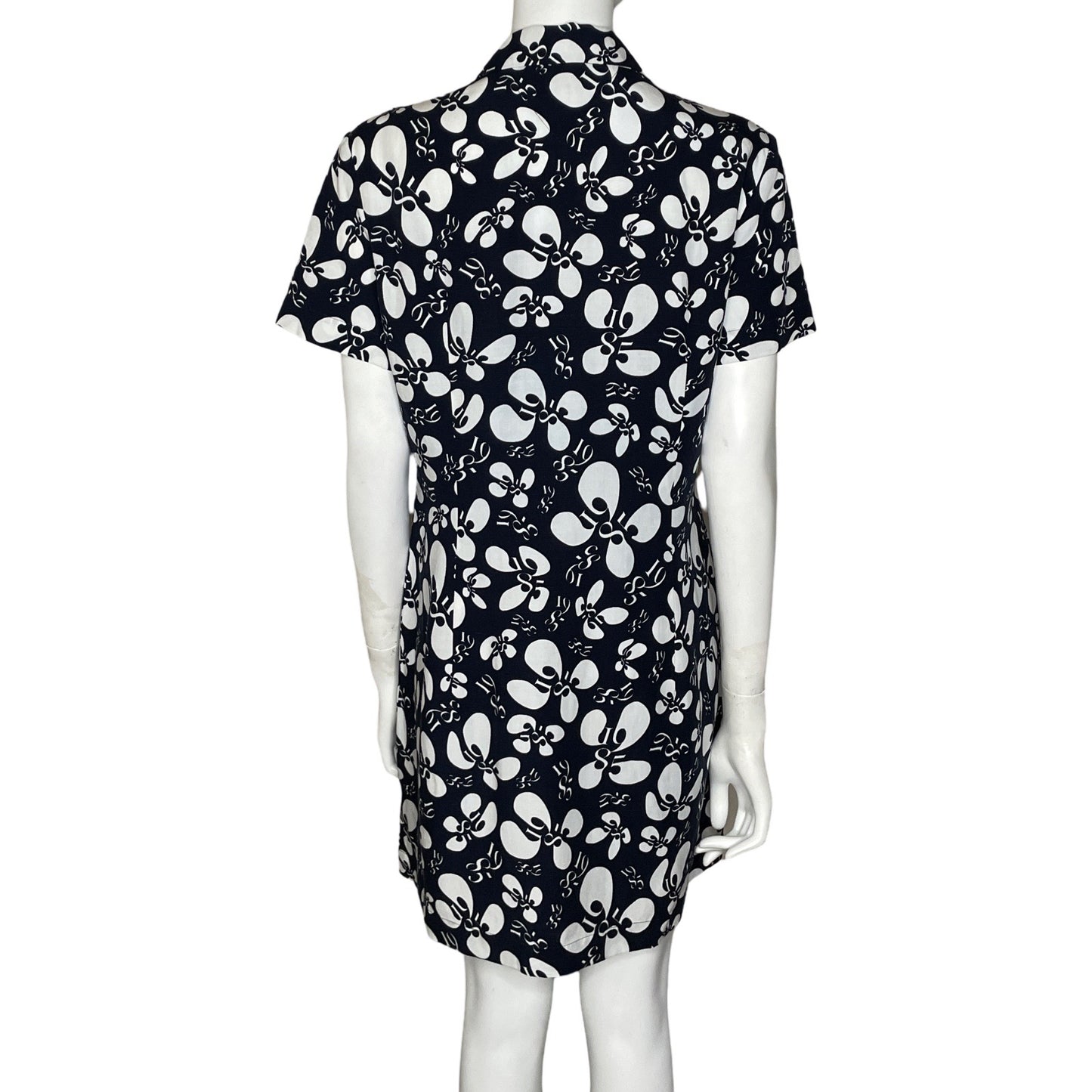 Vestido Tommy Hilfiger Camisero Estampado Azul-
Talla 6