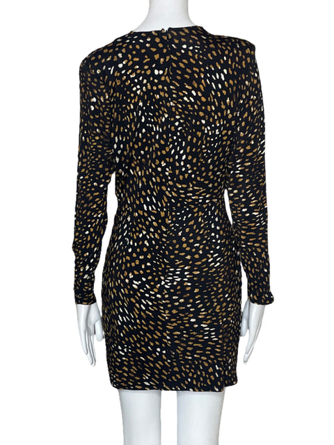 Vestido Aqua Lunares Mangas Negro-Talla S