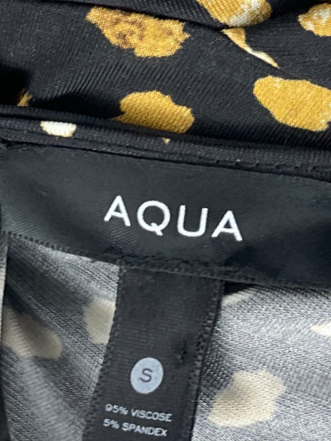 Vestido Aqua Lunares Mangas Negro-Talla S