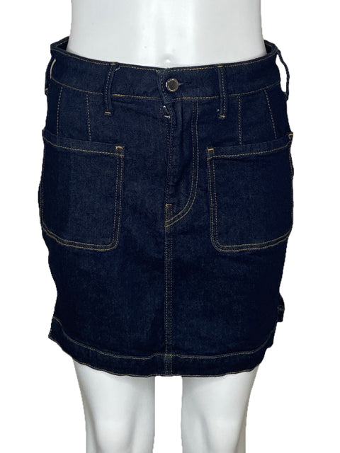 Falda True Religion Bolsillo Cuadrado Azul-Talla 28