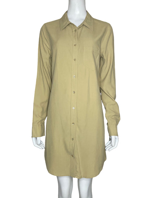 Vestido Equipment Camisero Beige - Talla S