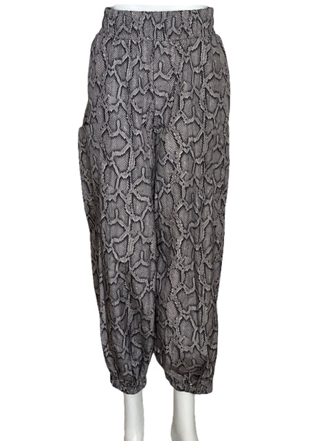Pantalón Varley Boa Print Gris-Talla XS