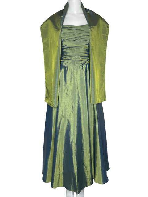 Vestido Scott McClintock Strapless Verde-Talla 10