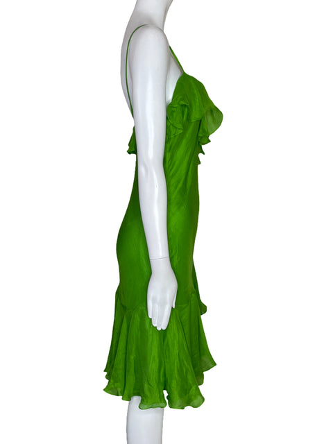 Vestido Polo Ralph Lauren Vuelo Verde-Talla 6