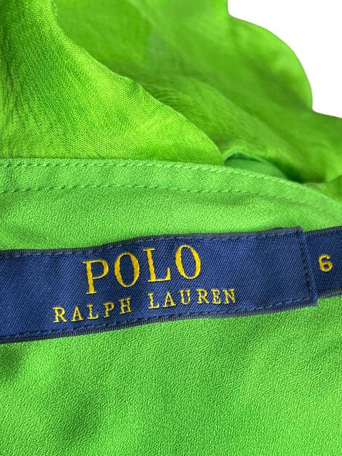 Vestido Polo Ralph Lauren Vuelo Verde-Talla 6