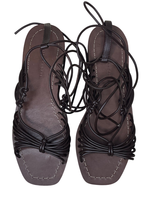 Calzado Loeffler Randall Tiras Marron-Talla 8.5