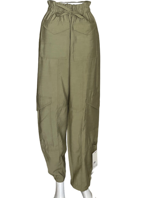 Pantalón Ganni Cargo Verde-Talla 34