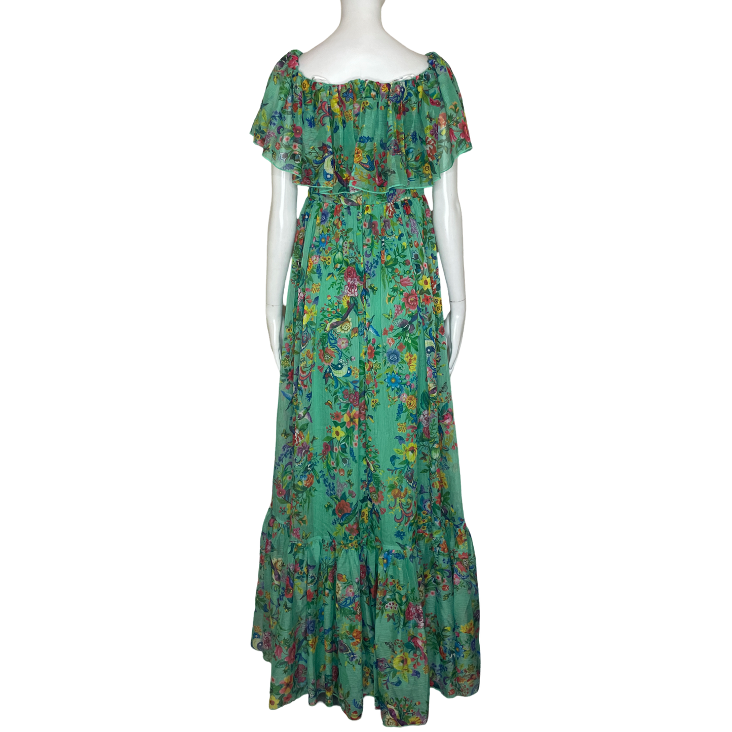 Vestido TADASHI SHOJI Estampado Floral Turquesa - Talla S