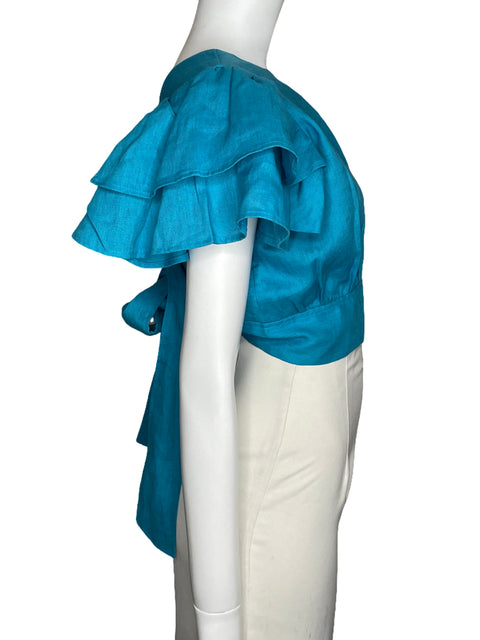 Blusa La Brise Vuelos Back Out Azul-Talla M