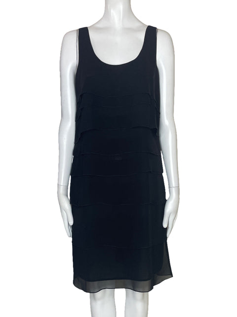 Vestido Kenneth Cole Capas Sin Mangas Negro-Talla 4