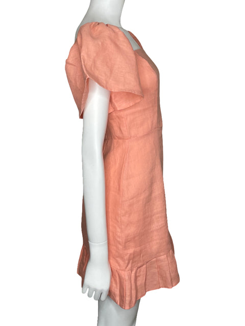 Vestido La Brise Fluido Lino Naranja-Talla S