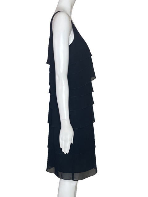 Vestido Kenneth Cole Capas Sin Mangas Negro-Talla 4