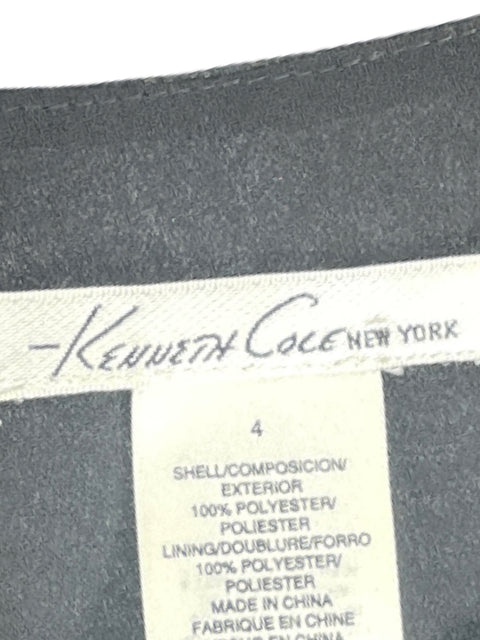 Vestido Kenneth Cole Capas Sin Mangas Negro-Talla 4
