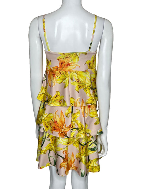 Vestido Michelle Forero Tirantes Vuelos Rosado-Talla M