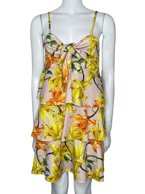 Vestido Michelle Forero Tirantes Vuelos Rosado-Talla M