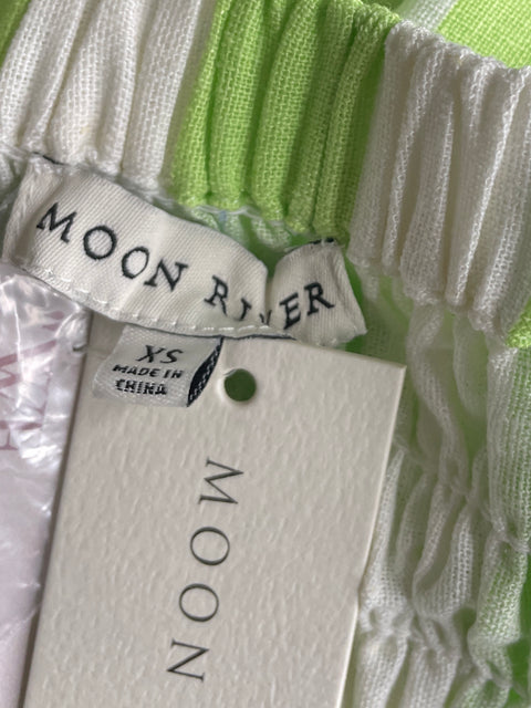 Vestido Moon River Mini Rayas Blanco-Talla XS