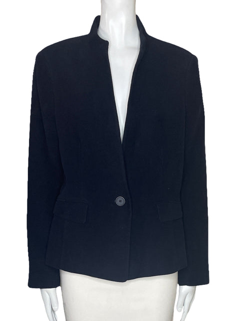 Blazer Zara Boton Velvet Azul-Talla XL