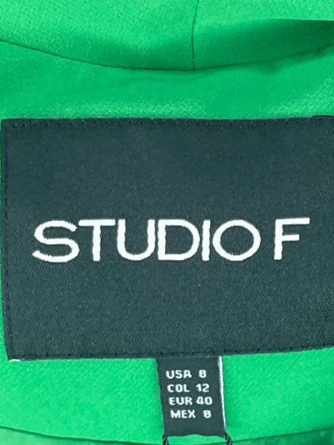 Blazer Studio F Bolsillo Verde-Talla 8
