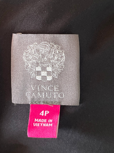 Vestido Vince Camuto Plisado Sin Mnagas Negro-Talla 4