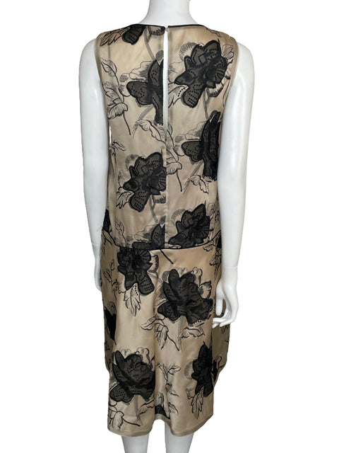 Vestido Purificación García Midi Encaje Beige-Talla 40